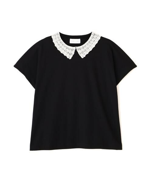 human woman / ヒューマンウーマン カットソー | ◆レース衿スムースＴシャツ | 詳細5
