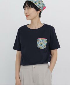 human woman / ヒューマンウーマン カットソー | 《 大人気！ / CLOUDYコラボ 》アフリカンモチーフ  ポケットＴシャツ