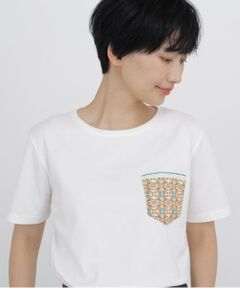 human woman / ヒューマンウーマン カットソー | 《 大人気！ / CLOUDYコラボ 》アフリカンモチーフ  ポケットＴシャツ