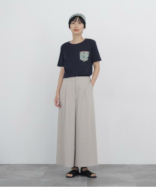 human woman / ヒューマンウーマン カットソー | 《 大人気！ / CLOUDYコラボ 》アフリカンモチーフ  ポケットＴシャツ | 詳細3