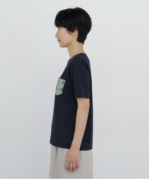 human woman / ヒューマンウーマン カットソー | 《 大人気！ / CLOUDYコラボ 》アフリカンモチーフ  ポケットＴシャツ | 詳細5