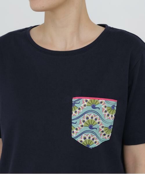 human woman / ヒューマンウーマン カットソー | 《 大人気！ / CLOUDYコラボ 》アフリカンモチーフ  ポケットＴシャツ | 詳細7