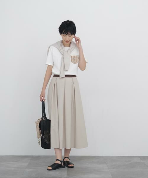 human woman / ヒューマンウーマン カットソー | 《 大人気！ / CLOUDYコラボ 》アフリカンモチーフ  ポケットＴシャツ | 詳細13