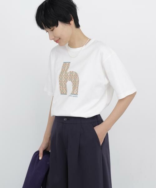 human woman / ヒューマンウーマン カットソー | 《 大人気！ / CLOUDYコラボ 》アフリカンモチーフ プリントＴシャツ | 詳細6