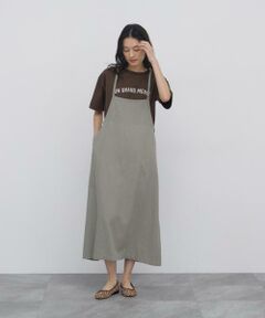 human woman / ヒューマンウーマン ワンピース | ◆《洗える / サイズ調整可能》　リネン混キャミソールワンピ