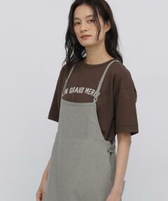 human woman / ヒューマンウーマン カットソー | ◆フロッキープリントクルーネックＴシャツ