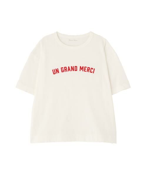 human woman / ヒューマンウーマン カットソー | ◆フロッキープリントクルーネックＴシャツ | 詳細1