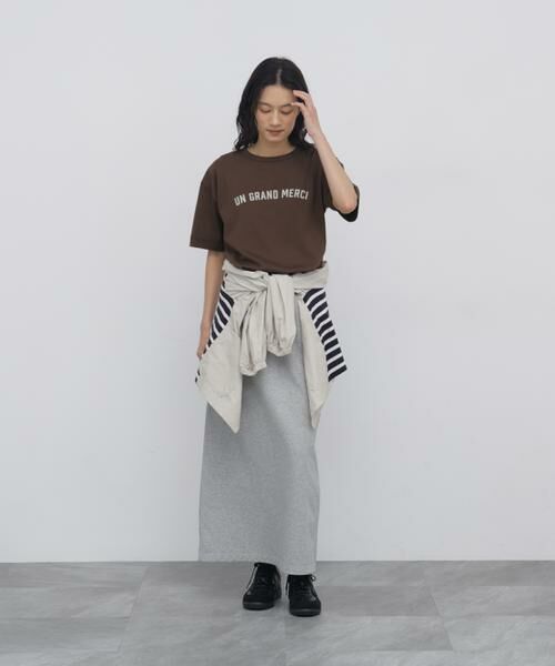human woman / ヒューマンウーマン カットソー | ◆フロッキープリントクルーネックＴシャツ | 詳細8
