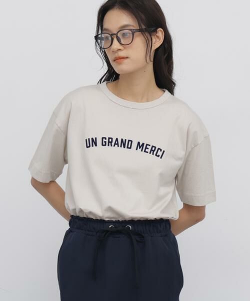 human woman / ヒューマンウーマン カットソー | ◆フロッキープリントクルーネックＴシャツ | 詳細12