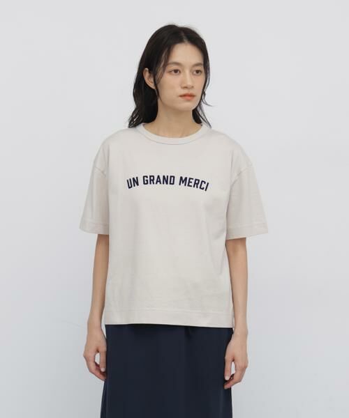 human woman / ヒューマンウーマン カットソー | ◆フロッキープリントクルーネックＴシャツ | 詳細15