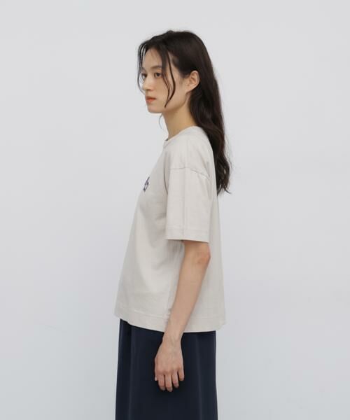human woman / ヒューマンウーマン カットソー | ◆フロッキープリントクルーネックＴシャツ | 詳細16