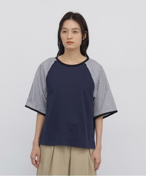 human woman / ヒューマンウーマン カットソー | ◆ラグランスリーブリンガーＴシャツ | 詳細4