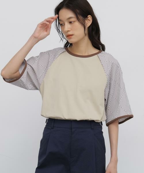 human woman / ヒューマンウーマン カットソー | ◆ラグランスリーブリンガーＴシャツ | 詳細12
