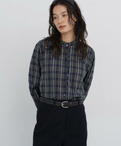 human woman / ヒューマンウーマン シャツ・ブラウス | ◆スタンドフリルシャツブラウス