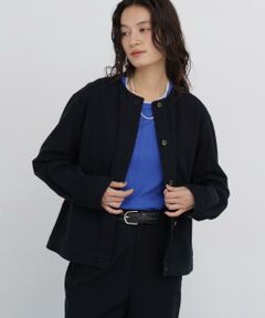 human woman / ヒューマンウーマン テーラードジャケット | ◆ストレッチエアリードットコードブルゾン