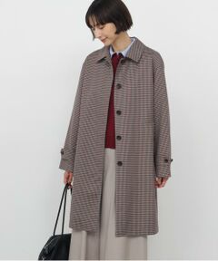 human woman / ヒューマンウーマン アウター | ◆ＴＣギャバガンクラブチェックステンカラーコート