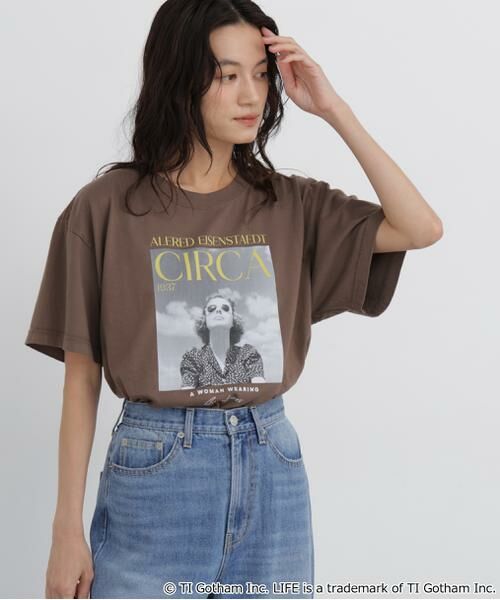 human woman / ヒューマンウーマン カットソー | ＬＩＦＥコラボフォトＴシャツ　サングラス | 詳細6