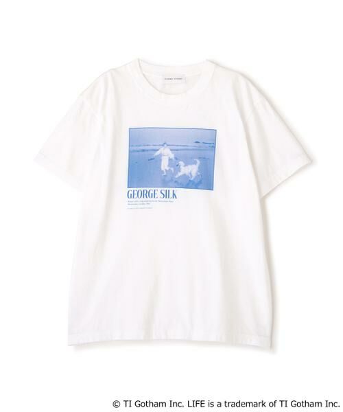 human woman / ヒューマンウーマン カットソー | ＬＩＦＥコラボフォトＴシャツ　ドッグ | 詳細1