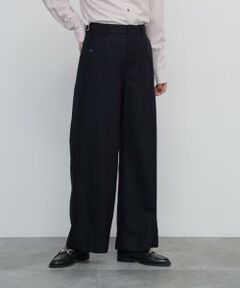human woman / ヒューマンウーマン パンツ | ライトフラノウォッシャブルセミワイドパンツ