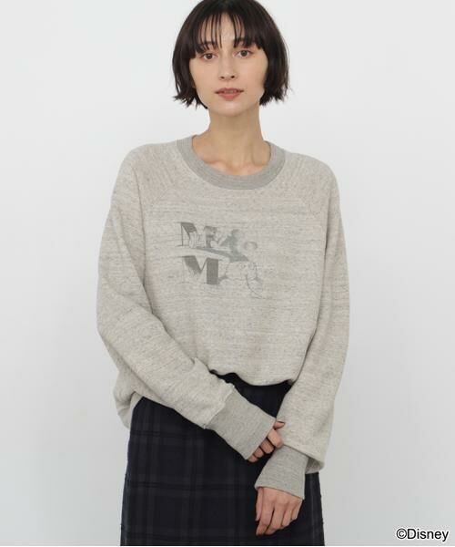 human woman / ヒューマンウーマン カットソー | MICKEY / UNDYED / human womanトレーナー(グレー)