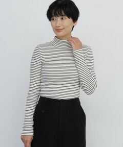human woman / ヒューマンウーマン カットソー | オーガニック丸胴ボーダーカットソー