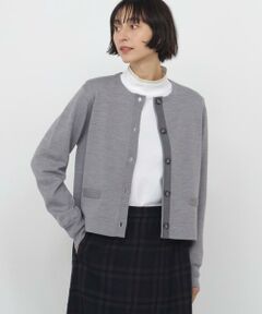 human woman / ヒューマンウーマン ニット・セーター | ハイゲージプレーティング天竺クルーカーディガン