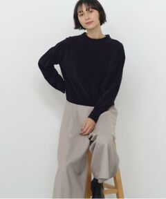 human woman / ヒューマンウーマン ニット・セーター | ベロアクルーネックプルオーバー