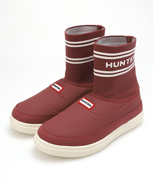 HUNTER/ハンター ユニセックス イン/アウト ハンター ニッテッド ソック スリッパ ドリーミーローズ / シェイデッドホワイト 22cm