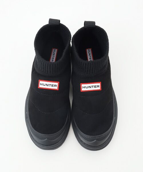 HUNTER / ハンター ブーツ（ショート丈） | イン/アウト ビーガン スエード ニッテッド カフ ブーツ | 詳細1