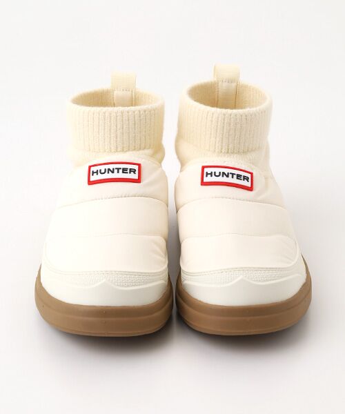 HUNTER / ハンター フラットシューズ | レディース イン/アウト パファー ニッテッド カフ ブーツ | 詳細1