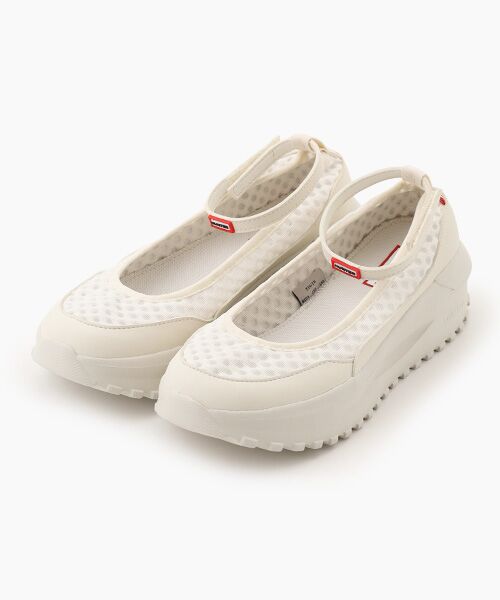 HUNTER / ハンター フラットシューズ | レディース トラベル フロー メッシュ バレリーナ（ホワイトウィロー）