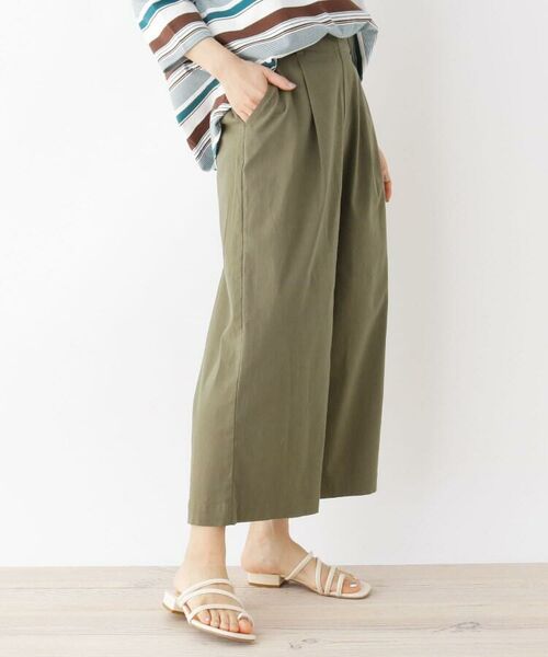 セール 洗濯機ok コットン 綿 混ワイドパンツ ショート ハーフ 半端丈パンツ Hushush ハッシュアッシュ ファッション通販 タカシマヤファッションスクエア