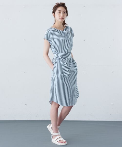 セール 洗える Cotton Stripe ワンピース ミニ丈 ひざ丈ワンピース Icb アイシービー ファッション通販 タカシマヤファッションスクエア