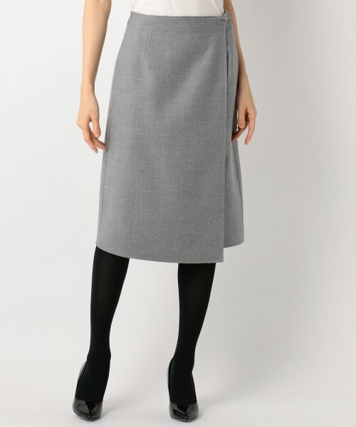 【梅春新作】【00.0サイズあり】Double Face Wool リバーシブルスカート