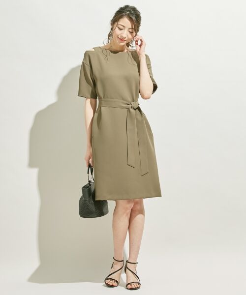 セール 洗える Light Bi Stretch オフショルダーワンピース ミニ丈 ひざ丈ワンピース Icb アイシービー ファッション通販 タカシマヤファッションスクエア