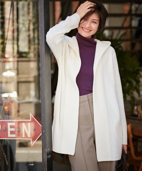 セール】 【店頭売れ筋】Soft Wool Middle フードカーディガン