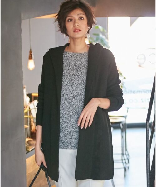 セール】 【店頭売れ筋】Soft Wool Middle フードカーディガン