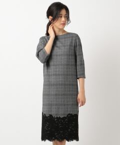 ICB / アイシービー ミニ丈・ひざ丈ワンピース | Lace Pattern Combo ワンピース