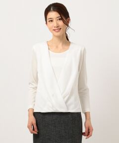 ICB / アイシービー Tシャツ | Drape Combi Uネックカットソー