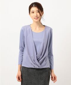 ICB / アイシービー Tシャツ | Drape Combi Uネックカットソー