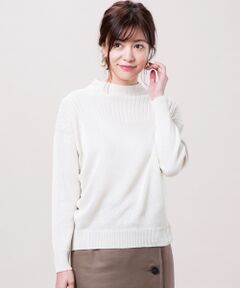 【店頭売れ筋】Siltex Cotton スタンドネック ニット