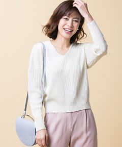 【店頭売れ筋】Siltex Cotton Vネック ニット