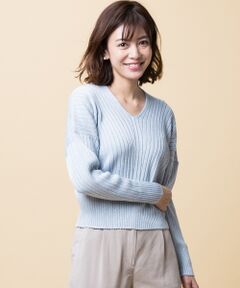 【店頭売れ筋】Siltex Cotton Vネック ニット