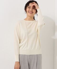 【洗える】Hi Twist Silk Cotton クルーネック ニット