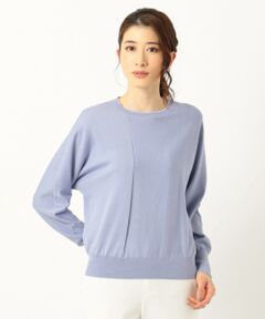 【洗える】Hi Twist Silk Cotton クルーネック ニット