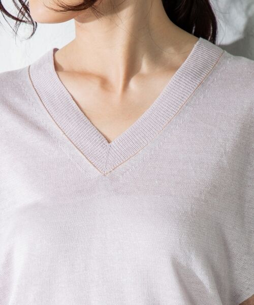 ICB / アイシービー ニット・セーター | 【洗える】Pure Linen Vネック ニット | 詳細11