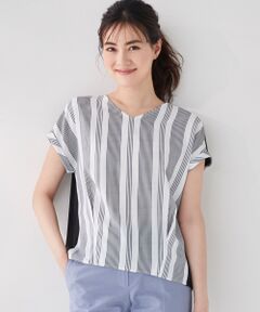 ICB / アイシービー Tシャツ | 【安座間美優着用】Crossed Stripe 半袖カットソー