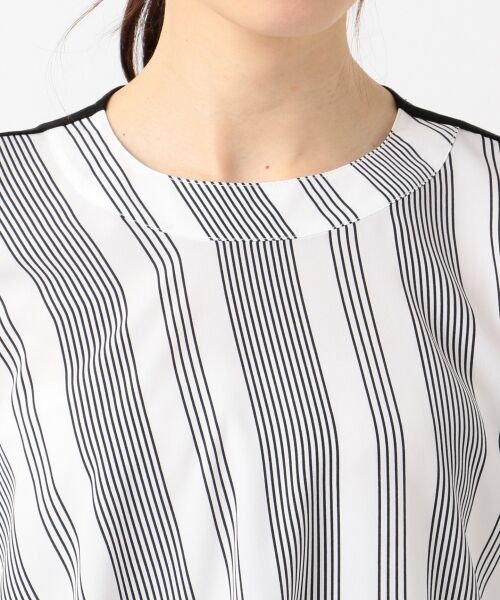 ICB / アイシービー Tシャツ | Crossed Stripe ノースリーブカットソー | 詳細5