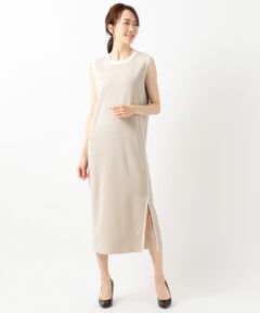 ICB / アイシービー ロング・マキシ丈ワンピース | Acetate Cotton ノースリーブワンピース