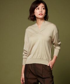 Wool Silk Cashmere ニュアンスネック ニット